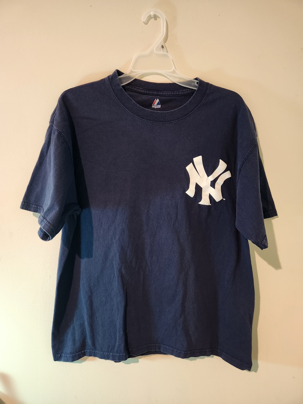 NY Yankees Babe Ruth Jersey Tee Majestic Cooperstown  Limited Release Sz Large